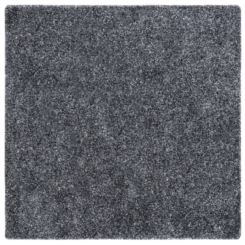 Delane Handmade Tufted Charcoal Area Rug, Square 7'