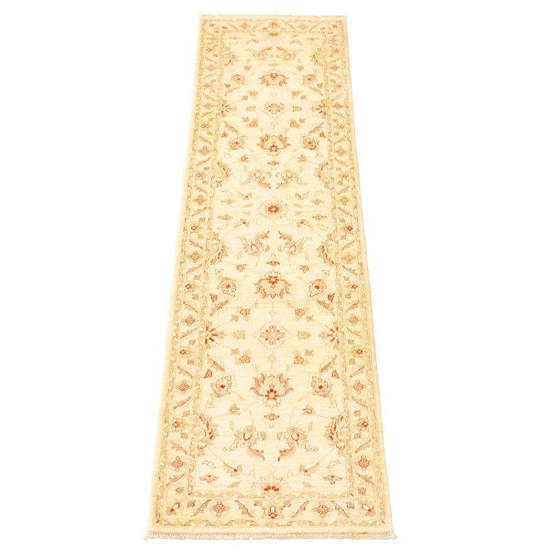 Guyann One-of-a-Kind 2'7" X 9'5" New Age Runner Wool Area Rug in Ivory