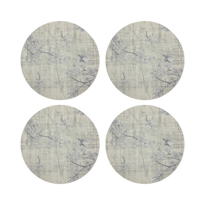Sous-verres Blossom Fantasia Ivory, Ivoire ivoire