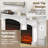 Modern Fireplace Mantel,  Fireplace Surround for Fireplaces, White