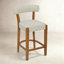 Tabouret de bar 26 po à hauteur de comptoir avec structure en bois massif-408770198-408770089