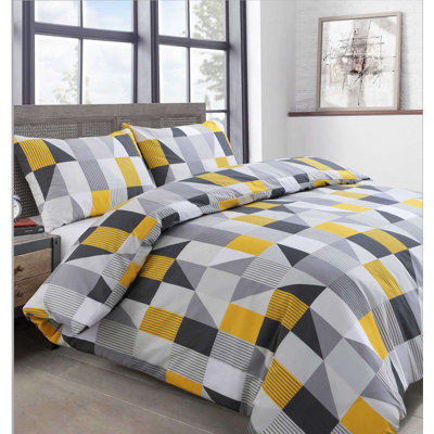 Geometric Shapes Easycare Polycotton Duvet Set