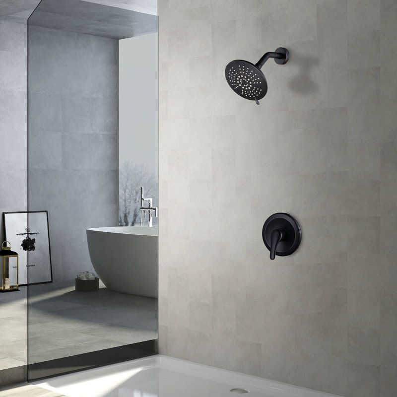 Robinet de douche à 5 jets 1,8 GPM avec équilibrage de pression, Bronze frotté à l'huile