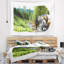 Paysage vert avec tapisserie à cheval Abstract-28504345