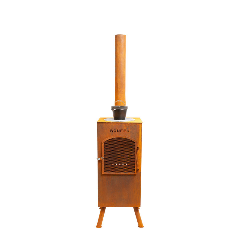 Triangle Steel Chimnea, Orange