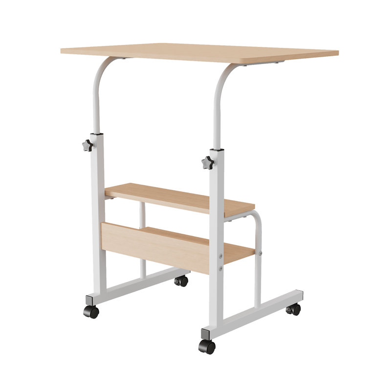 MDF Computer Desk, light brown/light brown；white