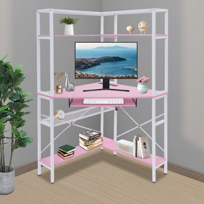 Corner Computer Desk With Power Outlets by 17 Stories