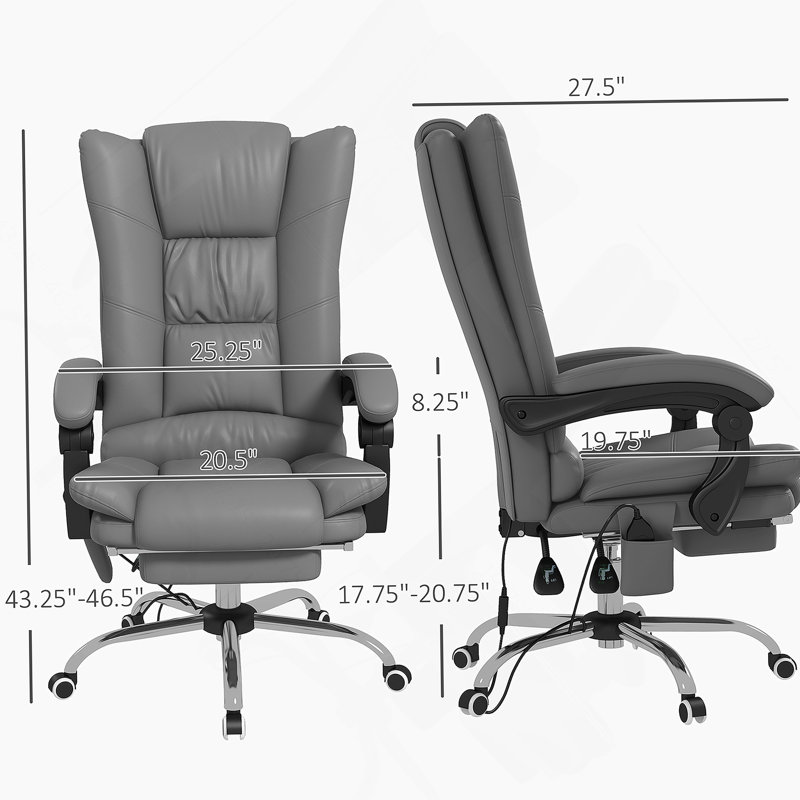 Chaise de bureau Vinsetto Vibration Massage