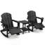 Ensemble de chaises Adirondack d'extérieur à bascule avec repose-pieds et table d'appoint pour patio-1500917332