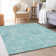 Premium Machine Washable Prisco Teal Rug