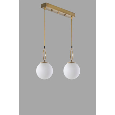 Lustre scandinave glam, 100% métal, 17,7 po x 6,3 po | Hauteur ajustable, peinture séchée au four, revêtement dégringolé | Douille E27 de 40 W maximum | Finition blanche élégante pour l'éclairage moderne de la maison, du salon et de la salle à manger