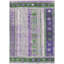 Tapis intérieur lavable rayé vert et mauve 8 pi x 10 pi