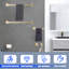 Ensemble de quincaillerie de salle de bain murale 10 pièces en nickel brossé-93687823