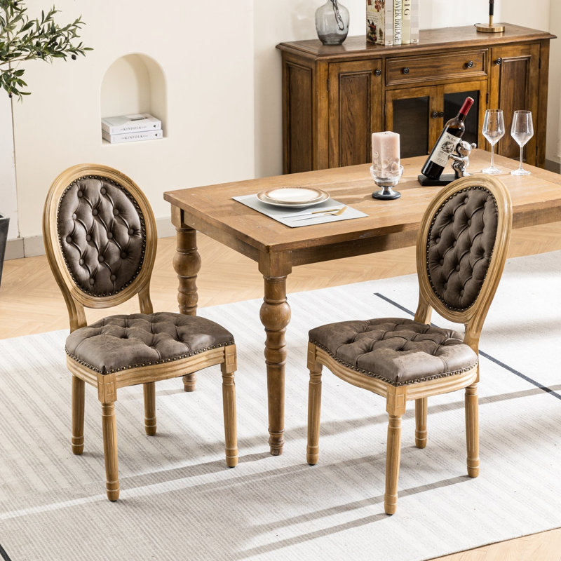 Chaises de salle à manger Pu, Brun