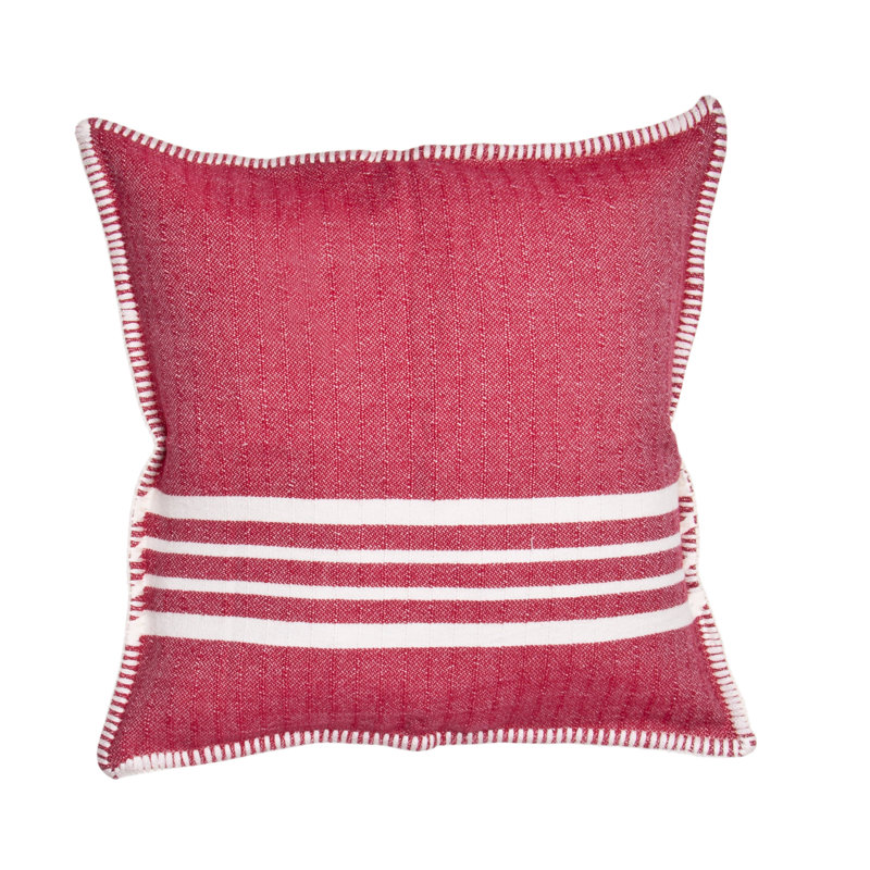 Housse de coussin en coton , 16 po x 1 po, Rouge