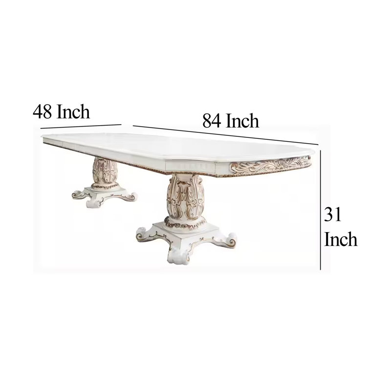 Foellers 48 " Extendable Rectangular Dining Table, 48''W x 84"L