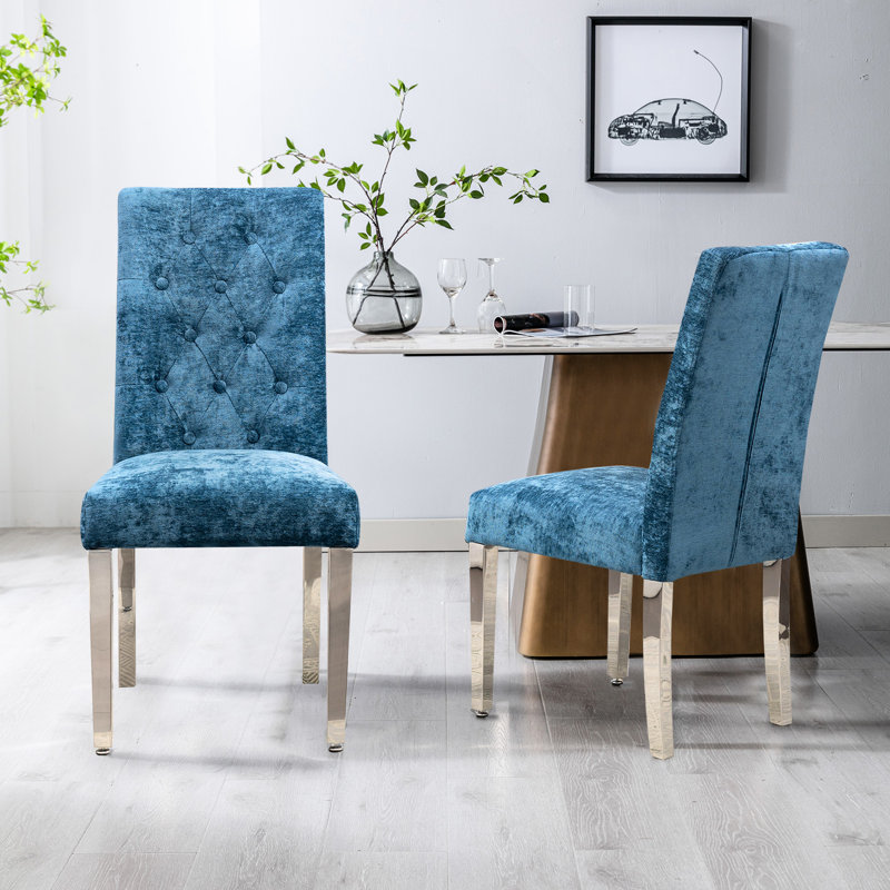 2 chaises de salle à manger Modern, Lake Blue