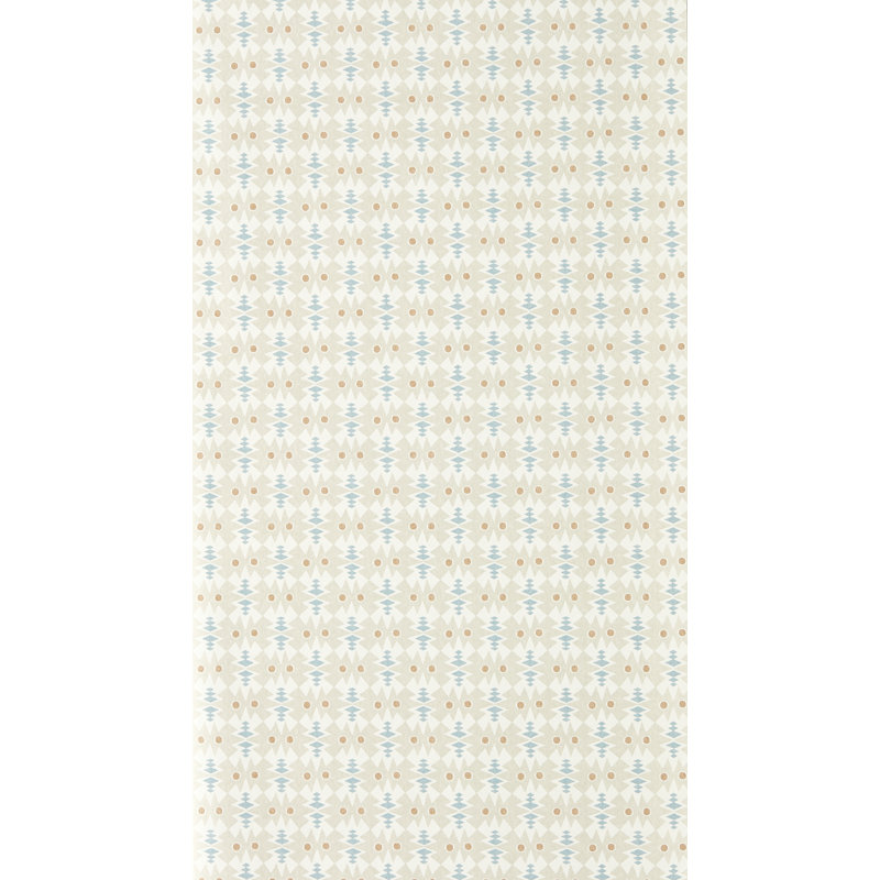 Owl & Butterfly, Blue/Beige