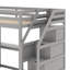 Lit mezzanine simple avec bureau et tablettes-797526395