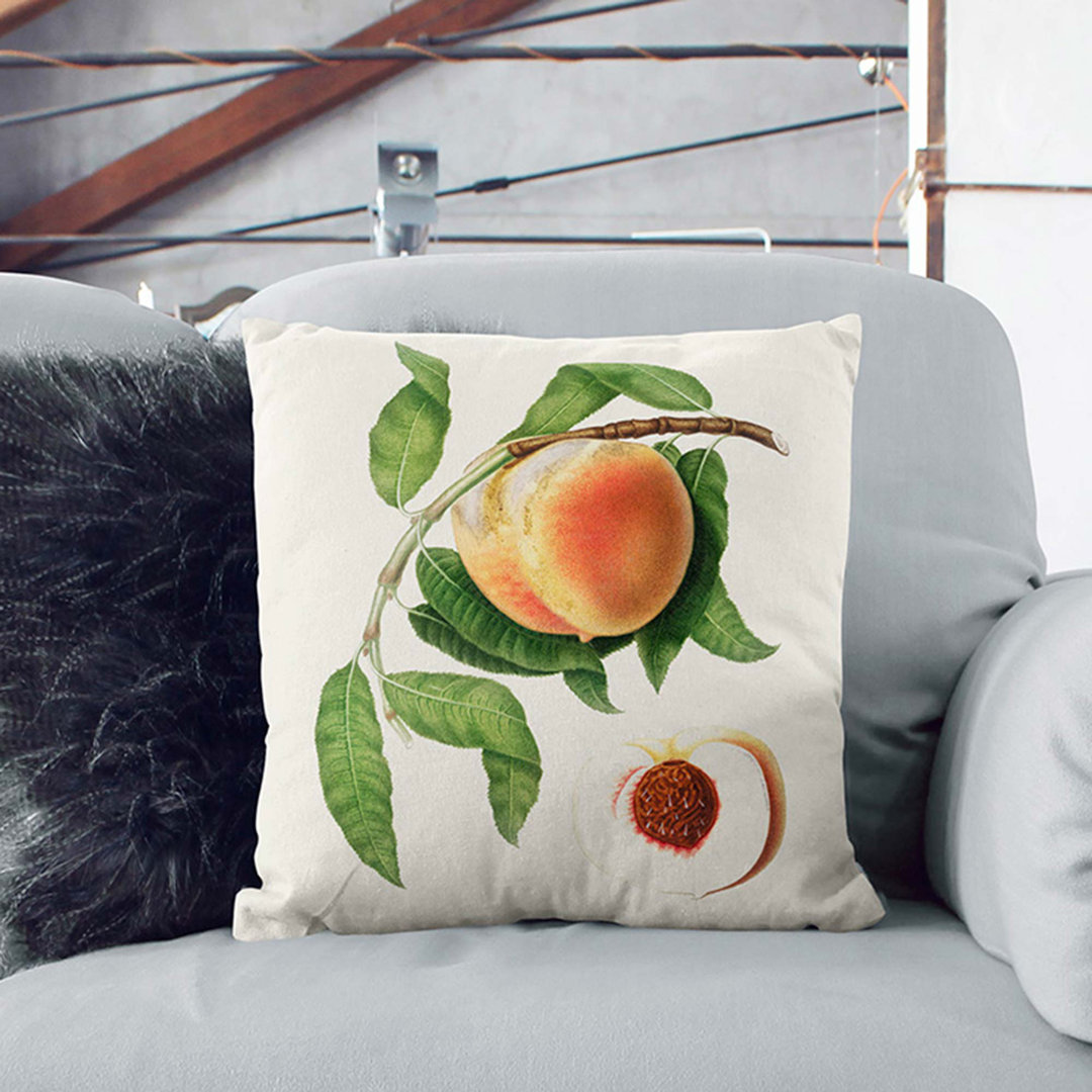 Juicy Peach Tree by Giorgio Gallesio Cushion with Filling