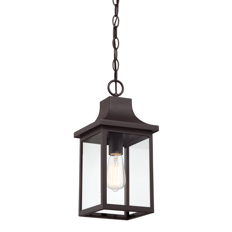 Lustre d'extérieur à 1 ampoule H 15,25 po Addleigh, Bronze huilé