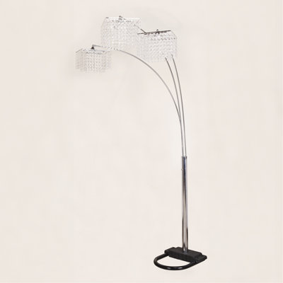 Lampe courbée de salon à arche de cristal de style moderne et luxueux 1Pc