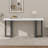 63" Geometric Design Console Table With Solid Pine Legs-153809187