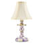 Violet Check Candlestick Lamp