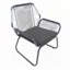 Fauteuil club d'extérieur en rotin PE