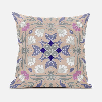 Floral Outdoor Reversible Throw Pillow