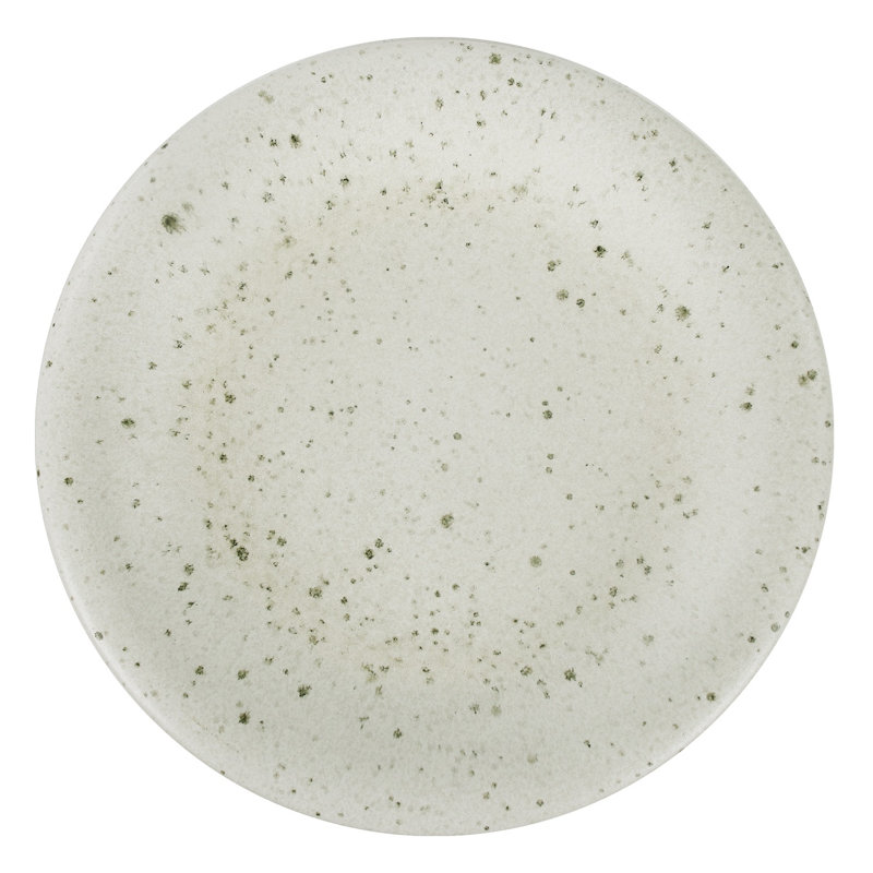 Bosque Dinner Plate  Stoneware, White