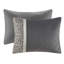 Édredon 5 pièces pour lit double / grand lit, rayure texturée, comprend les coussins décoratifs double / grand avec pièces inclus-118755897