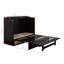 Lit escamotable en rotin avec tiroir de rangement, lit escamotable escamotable escamotable en bois-381686553
