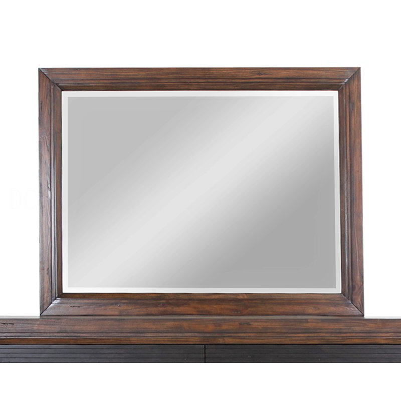 Miroir de paysage, aucun assemblage requis, finition Buckeye rustique