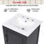 Meuble-lavabo noir 20 po avec lavabo
