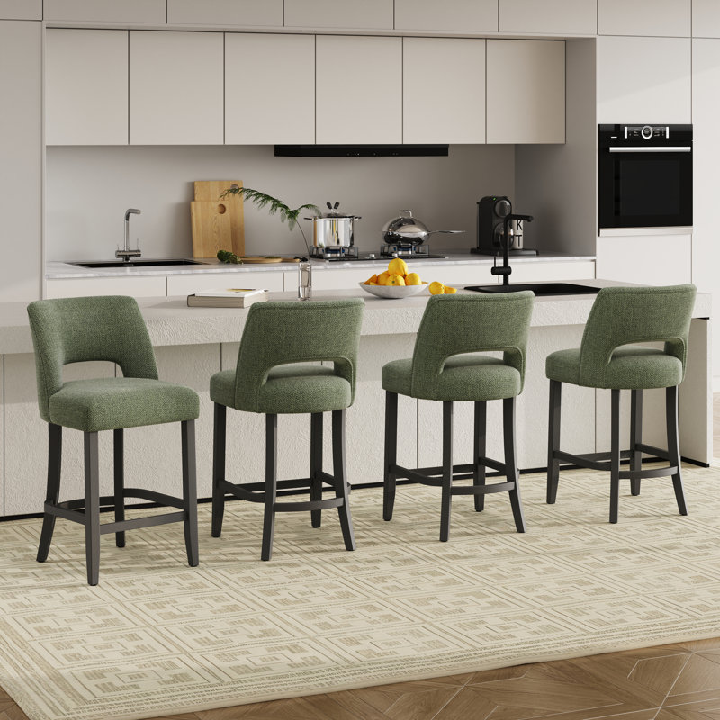 Tabouret de bar Bisto, 4, Vert
