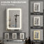 LED Bathroom Mirror Cabinet with Charging, Bathroom Storage Cupboard with Adjustable Shelves-128634865-128634867