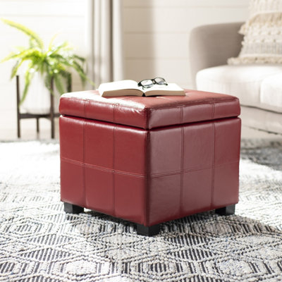 Faux Leather Ottoman