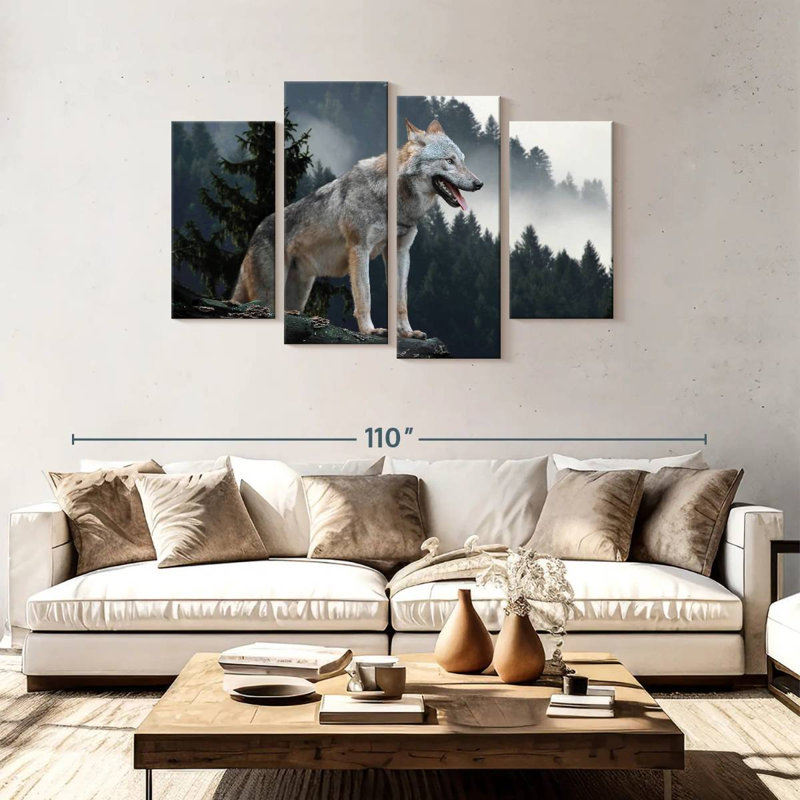 Brampt Timber Wolf, 48" H x 75" W
