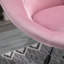 Siège d'appoint chic - rose, rond, réglable en hauteur pour le salon