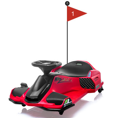 Voiture de dérive 24 V pour enfants, kart électrique avec lumières DEL, supporte jusqu'à 110 lb, pour les enfants de 8 ans et plus