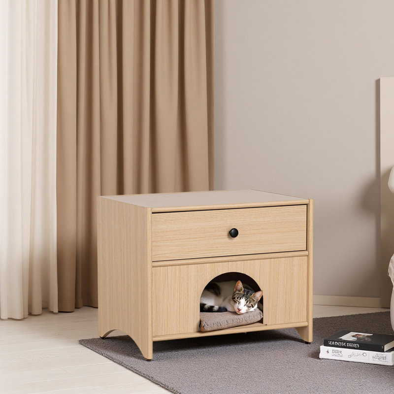Table d'appoint 1 tiroir Mid-Century