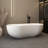 67" Freestanding Soaking Solid Surface Bathtub