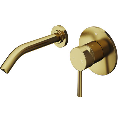Olus 5" H Single Handle WaterSense Wall Mount Bathroom Faucet