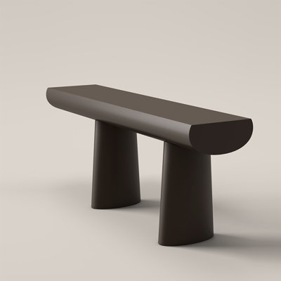 Console Mid-Century moderne en bois massif