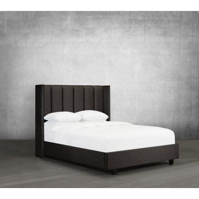 Lit plateforme en tissu d’ameublement touffeté