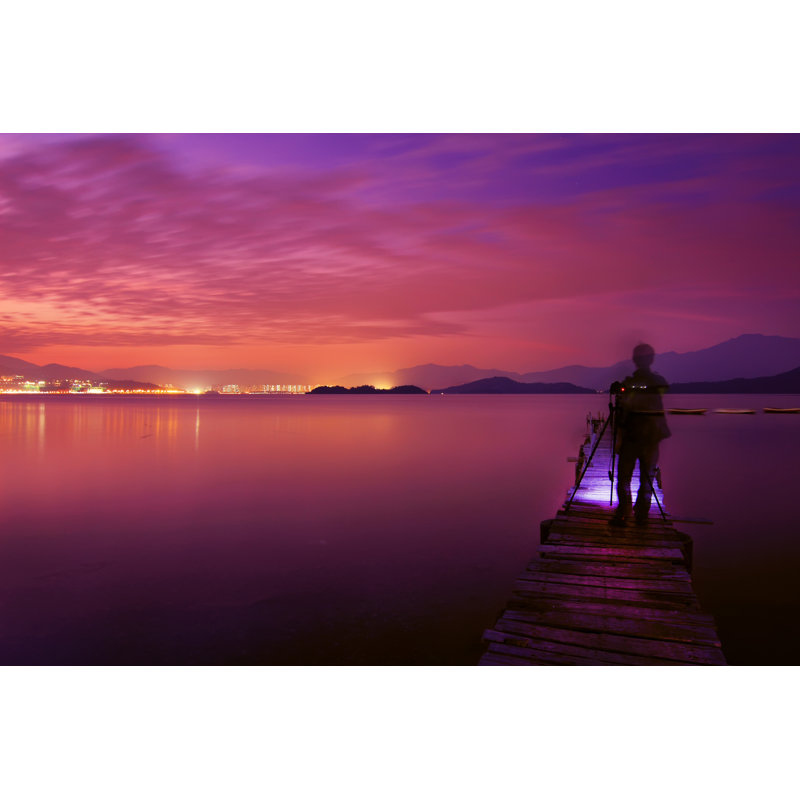 Gaona Pier And Boat - Wrapped Canvas Print, 30cm H x 46cm W x 3.8cm D
