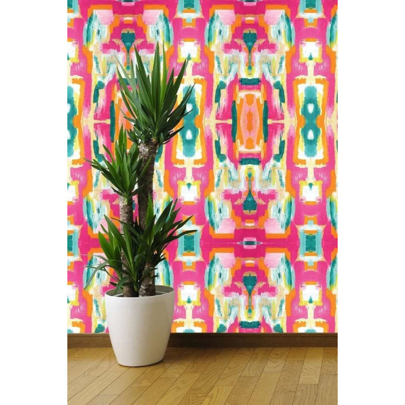 The Blush Label Bombay 10' L x 24" W Wallpaper Roll, Non-pasted