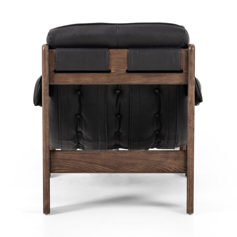 Halston Chair with Ottoman, Heirloom Black