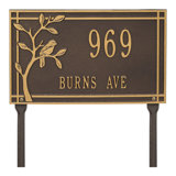 Woodridge Bird Personalized Standard 2-Line Lawn Address Sign